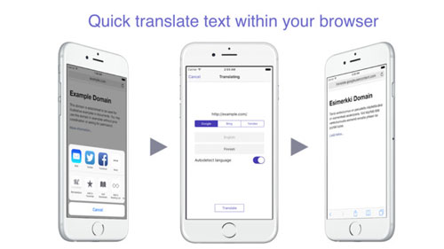 تطبيق ReTranslator لإضافة ميزة ترجمة الصفحات لسفاري