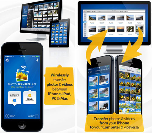 تطبيق Photo Transfer App لنقل الصور بين الأيفون والحاسوب