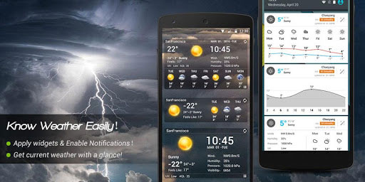 تطبيق Amber Weather للحصول على حالة الطقس بتصميم مميز