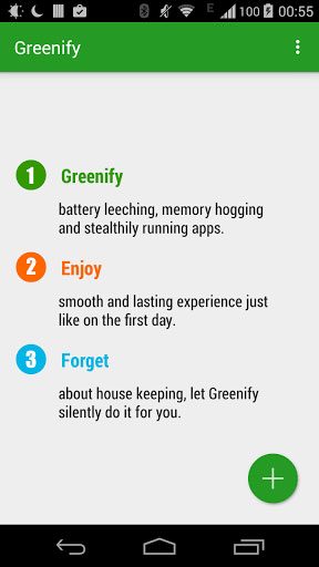 تطبيق Greenify للتحكم في التطبيقات التي تعمل في الخلفية