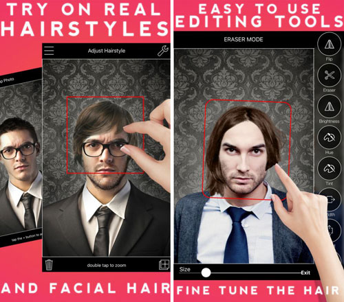 تطبيق Men's Hairstyles للعبث بصورتك وتغيير الشعر