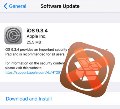 تحذير: آبل تطلق تحديث iOS 9.3.4 من أجل غلق ثغرة الجيلبريك