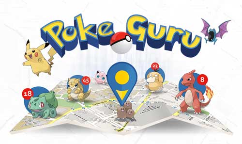تطبيق Poke Guru خريطة مساعدة لاصطياد البوكيمون والنقاط - مجاني