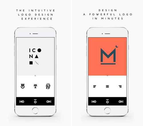 تطبيق ICONA لتصميم شعارك الخاص بنفسك