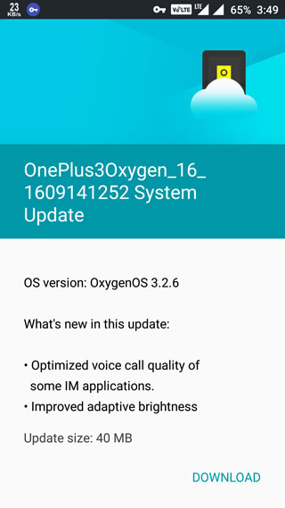 جهاز OnePlus 3 يحصل على تحديث OxygenOS 3.2.6