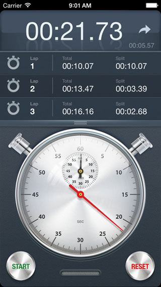 تطبيق Stopwatch+ مؤقت ساعة بتصميم كلاسيكي