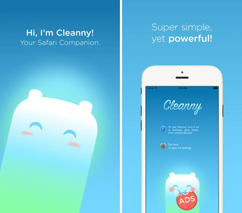 تطبيق Cleanny لتسريع تصفح سفاري ومنع الإعلانات 