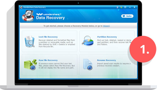 برنامج Wondershare Data Recovery لاستعادة الملفات المحذوفة