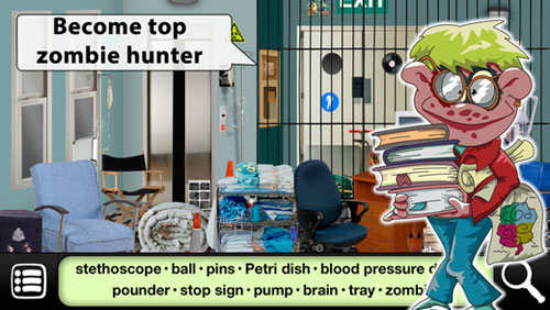 لعبة Hidden Objects: Zombies Escape للبحث عن الأشياء