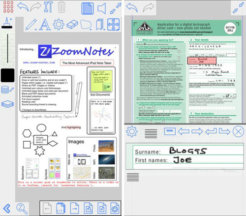 تطبيق ZoomNotes لإدارة وتحرير الملاحظات وPDF