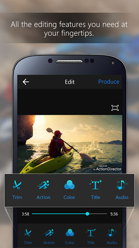 تطبيق ActionDirector Video Editor لمونتاج مقاطع الفيديو