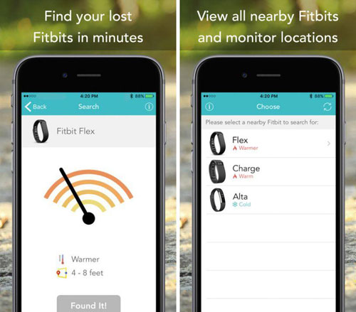 تطبيق Fitbit Finder لإيجاد اكسسوارات الرياضة الضائعة
