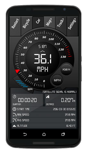 تطبيق Digital Dashboard GPS Pro لمعرفة سرعتك