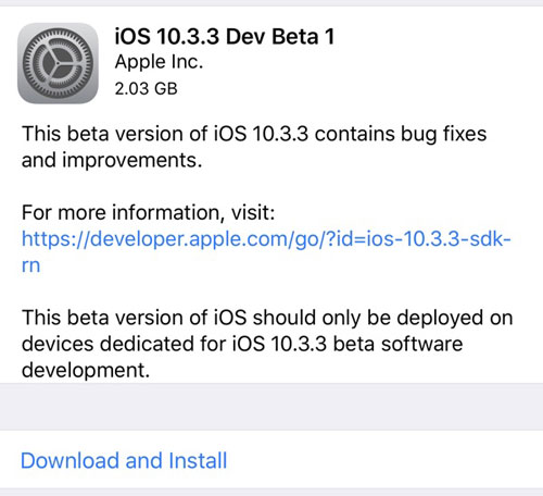من جديد - آبل تطلق الإصدار التجريبي iOS 10.3.3 وهو قادم قريبا