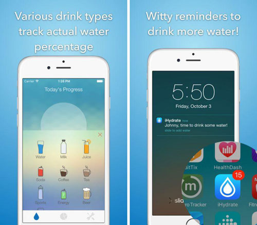 تطبيق iHydrate لمتابعة شرب كمية الماء المناسبة يوميا
