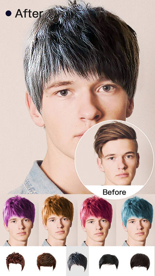 تطبيق Insta Hair Style لتعديل تسريحة الشعر وألوانه