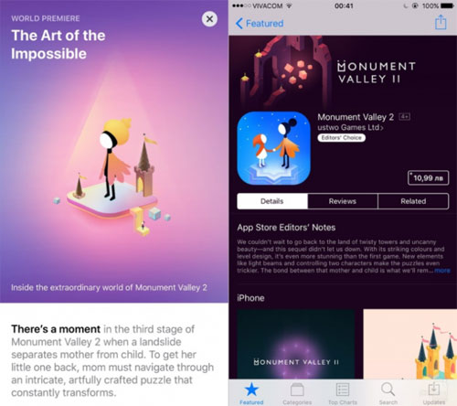 عرض صفحة التطبيقات في متجر الأبستور في iOS 11