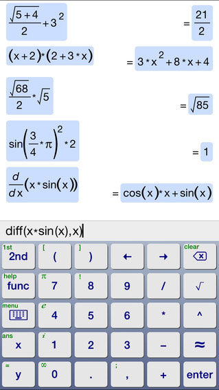 تطبيق Symbolic Calculator حاسبة في الرياضيات