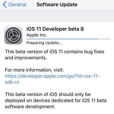 آبل تطلق النسخة التجريبية الثامنة من نظام iOS 11 – ما الجديد ؟