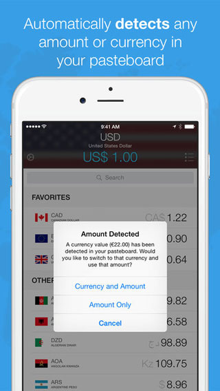 تطبيق Currencies لمعرفة صرف العملات
