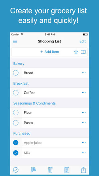 تطبيق Shoppylist Pro للتذكير بالمشتريات