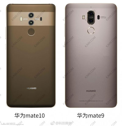 مقارنة تصميم هاتف Huawei Mate 10 مع Mate 9