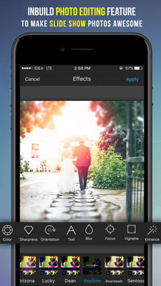تطبيق SlideShow Maker لإنشاء ألبومات صور بخلفيات صوتية - مزايا احترافية