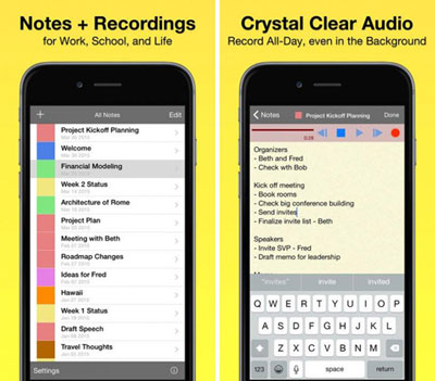 تطبيق Audio Notebook Pocket للملاحظات الصوتية