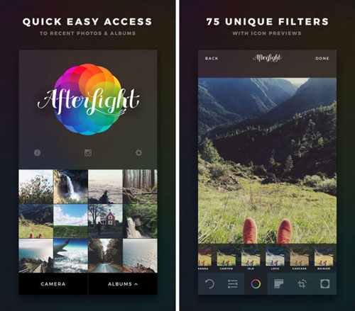 تطبيق Afterlight مع الكثير من المزايا لتحرير الصور