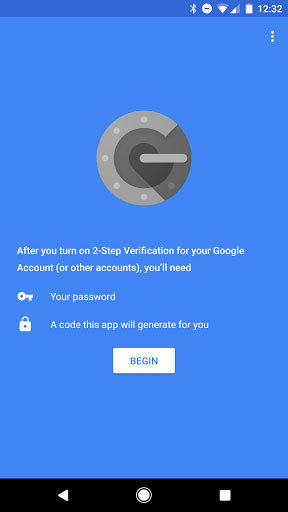 تطبيق Google Authenticator للحصول على أكواد التحقق بخطوتين