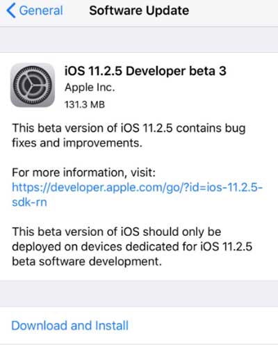 إطلاق الإصدار التجريبي الثالث من iOS 11.2.5 للأيفون والأيباد، ما الجديد ؟