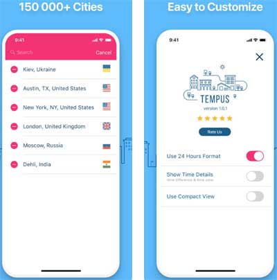 تطبيق GlobeTempus لعرض التوقيت العالمي بمزايا احترافية !