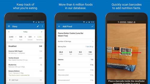 تطبيق MyFitnessPal لمتابعة إحصائياتك الصحية لطعامك