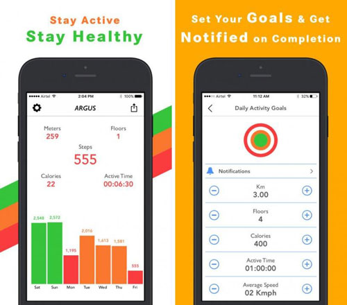 تطبيق Argus Pedometer لمتابعة نشاطاتك الرياضية