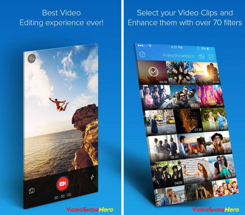 تطبيق VideoShowHero لتحرير مقاطع الفيديو 