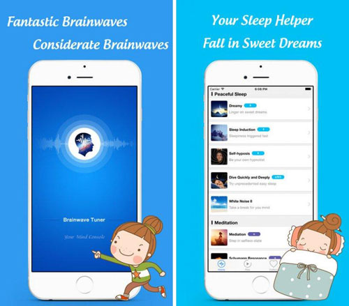 تطبيق BrainWave Tuner للاسترخاء والنوم الهادئ