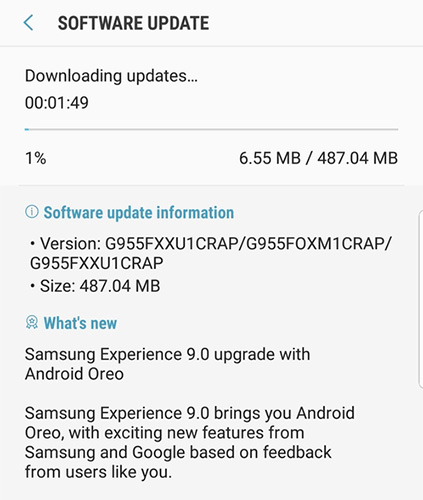 تحديث Android 8 Oreo متوفر الآن لهواتف جالكسي إس 8 و إس 8 بلس!