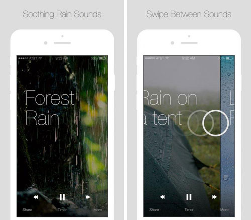 تطبيق Relax Rain للاسترخاء مع صوت المطر