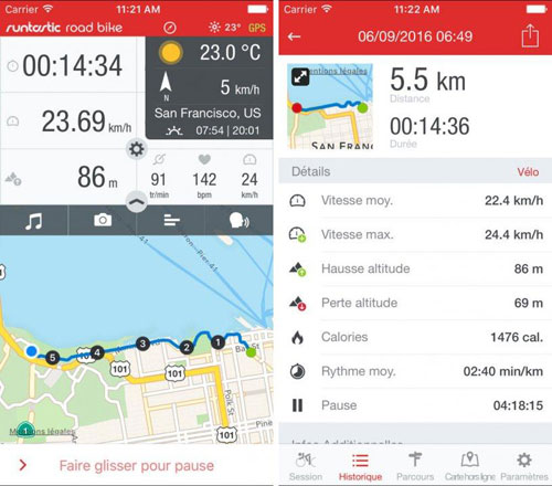 تطبيق Runtastic Road Bike GPS PRO للدراجين