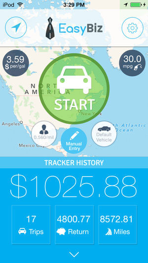 تطبيق EasyBiz Mileage Tracker لمتابعة مصاريف الوقود