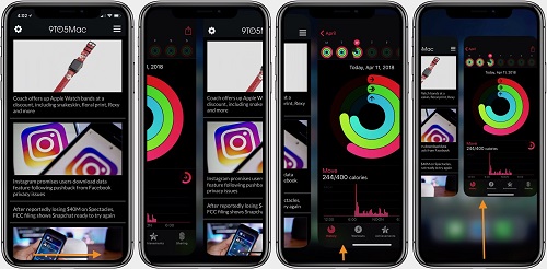 تبديل التطبيقات على iPhone X