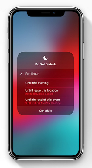 ميزة عدم الإزعاج Do Not Disturb في iOS 12