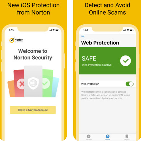 تطبيق Norton Security للأمن والحماية