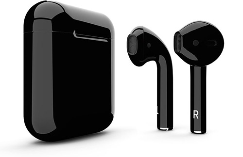 سماعة Apple AirPods 2 القادمة باللون الأسود (تصميم متوقع)