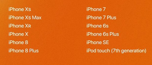 هواتف الآيفون التي سيصلها iOS 13