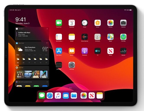 iPadOS - إضافة الويدجت للشاشة الرئيسية