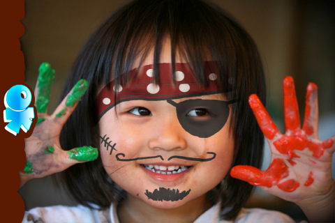 رسومات على الوجوه للاطفال بأشكال خرافية