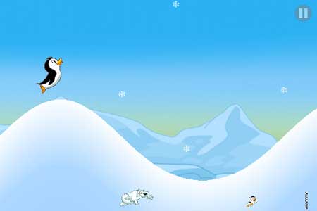 جديد في الاب ستور لعبة Racing Penguin إهرب من الدب الأبيض