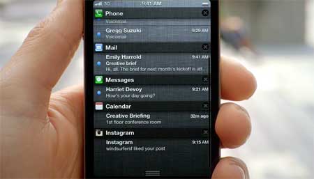 هكذا ستبدو الاشعارات في iOS 5 هكذا ستبدو الاشعارات في iOS 5