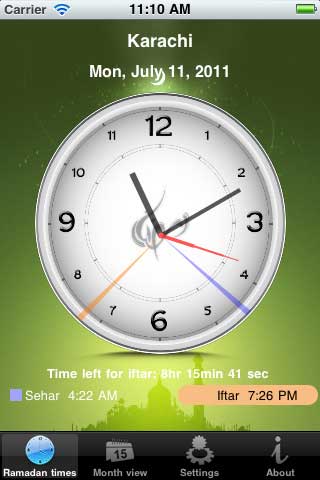 تطبيق Ramadan Times هو "إمساكية رمضان"